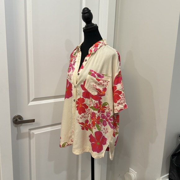 Free People Share Good Vibes Buttondown Shirt - Picture 3 of 8